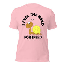 Load image into Gallery viewer, Snail&#39;s Need For Speed Unisex t-shirt
