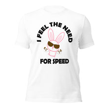 Load image into Gallery viewer, Bunny&#39;s Need For Speed Unisex t-shirt
